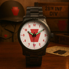 28:e infanteridivisionen "Bloody Bucket" Svart Armbandsur