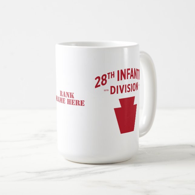28:e infanteridivisionens märke kaffemugg (Framsida höger)