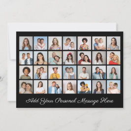 28 Foto Collage Lägg till din hälsning Redigerbar  Inbjudningar