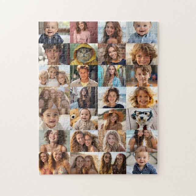 28 Foto Collage Överallt Pussel (Vertikal)