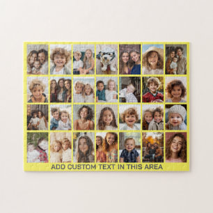 28 Fotokollage Grid - 1 Textruta Smörgul Pussel
