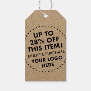 28 % rabatt på Grått Twine Kraft Bröllop Presentetikett