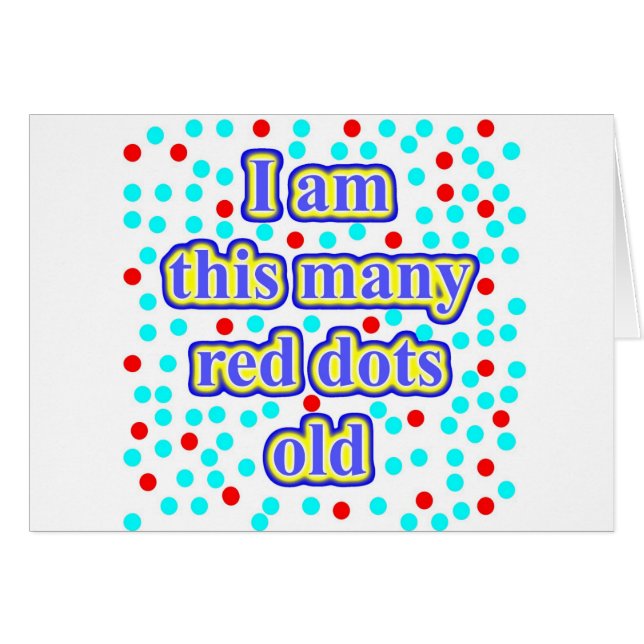 28 rött pricker gammalt hälsningskort (Framsidan Horizontal)