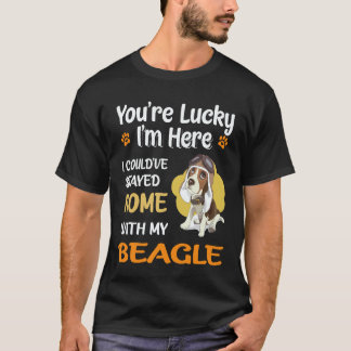 28 Stannade Hemma Med Min Beagle T Shirt