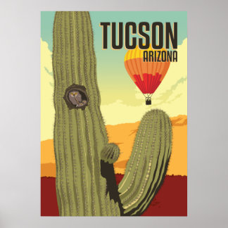 28 tum x 20 Elf Uggla i Saguaro - Tucson, Arizona Poster