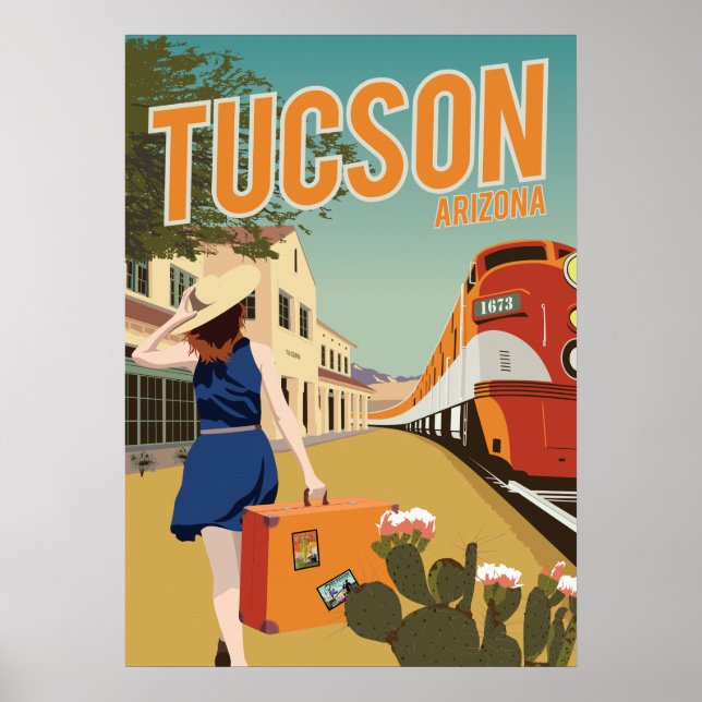 28 tum x 20 tum Tåg Depot - Tucson, Arizona Poster (Framsidan)