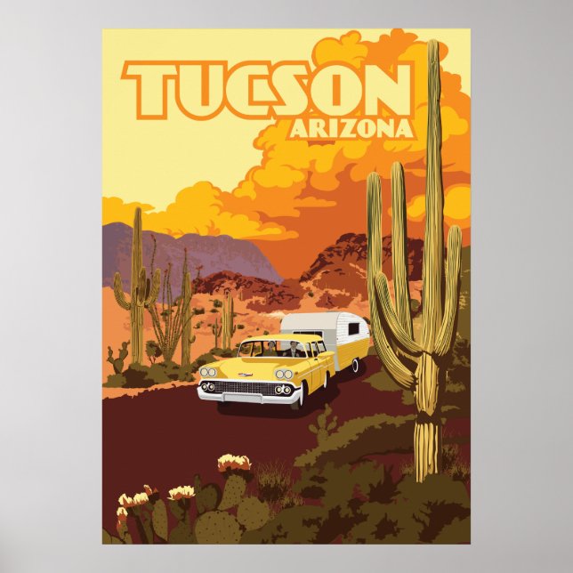 28-tums x20-tums resekampa - Tucson, Arizona Poster (Framsidan)