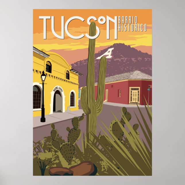 28" x20" Barrio - Tucson, Arizona Poster (Framsidan)