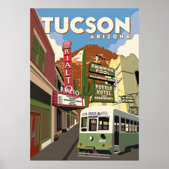 28" x20" Rialto Theater - Tucson, Arizona Poster (Framsidan)