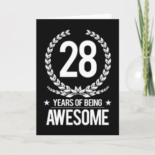 28th Födelsedag (28 år av att vara enorma) Kort