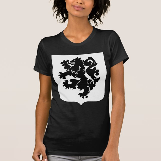 28th Infanterit Regiment - svart lejon Tee Shirt (Framsida)