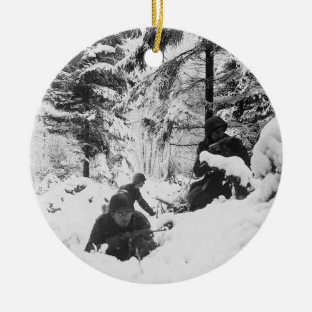 290. AmerikanRegiment i striden av bucklan Julgransprydnad Keramik (Framsidan)