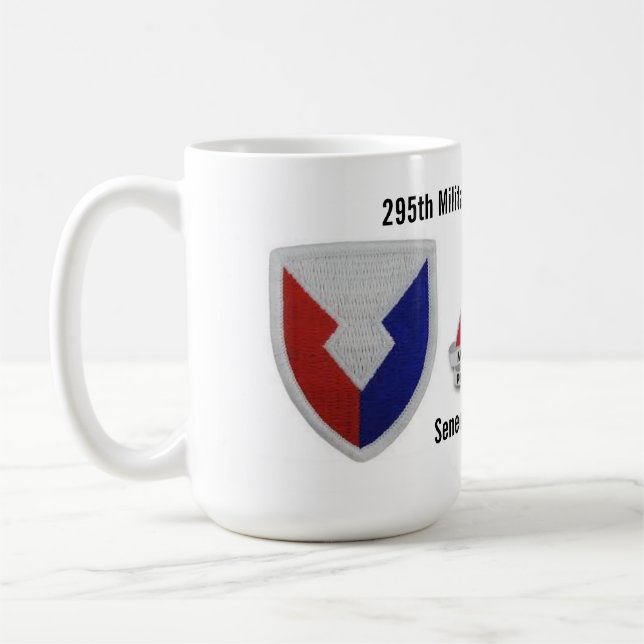 295:e militära polisbolaget Seneca Army Depot Co Kaffemugg (Vänster)