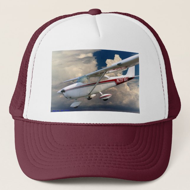 2976U som stiger ned Cessna 172 Truckerkeps (Framsida)