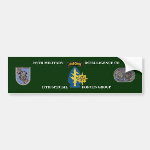 297:E MILITÄRA INTELLIGENCE COMPANY BUMPER STICKE BILDEKAL