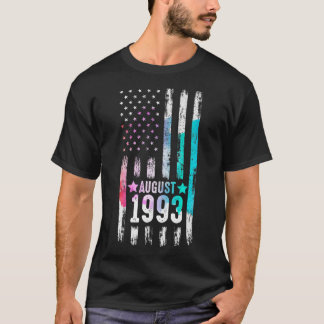 29 Ålder, augusti 1993 Amerikansk Flagga 29:e föde T Shirt