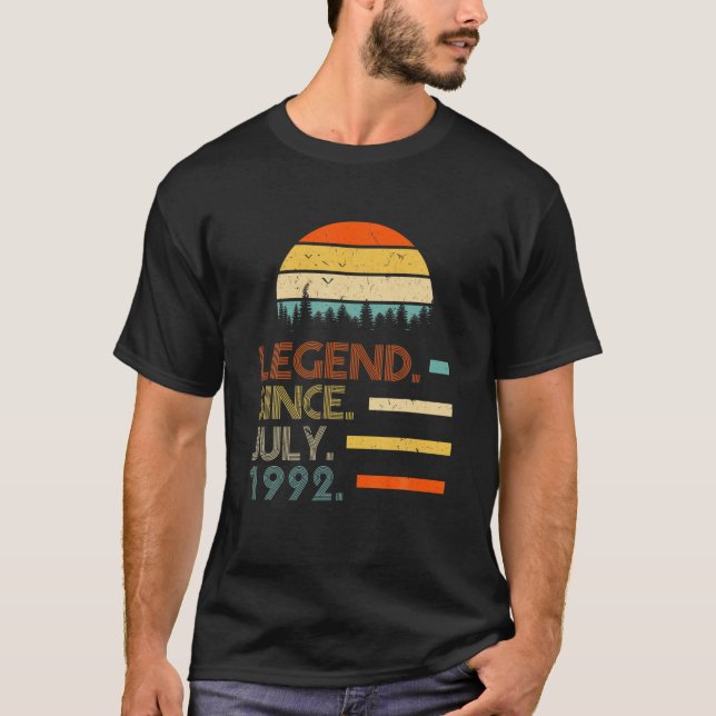 29 år gammal retro Birthday Gift-legend sedan juli T Shirt (Framsida)