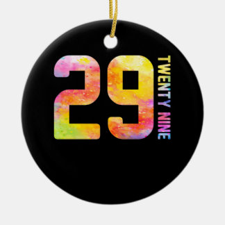 29 år gammal tjugonio julgransprydnad keramik