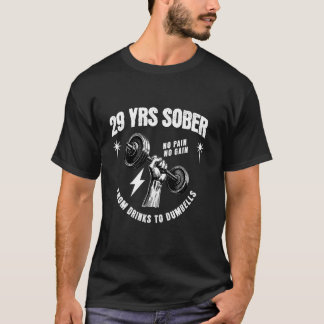 29 år Sober från drycker till dammsugare och T Shirt