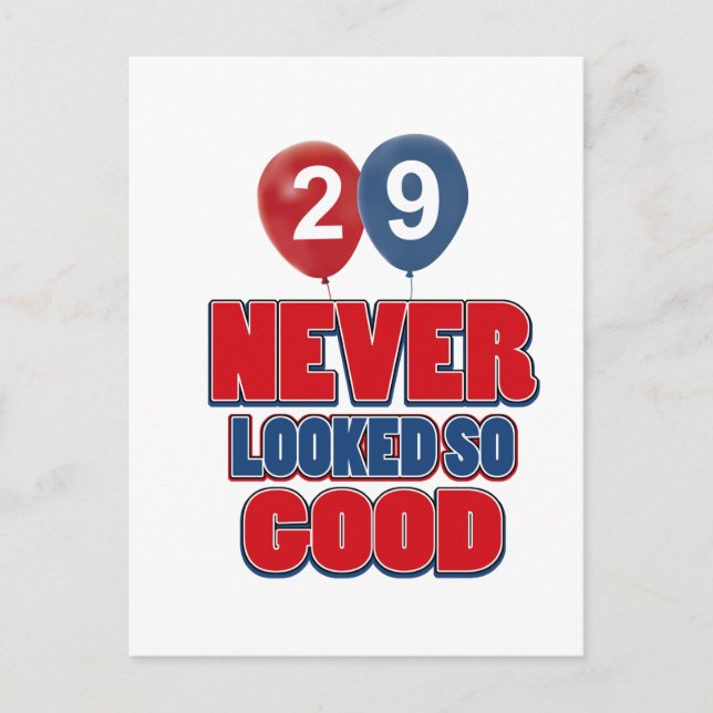 29-årig födelsedagskalender vykort (Framsida)