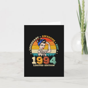 29-årig Vintage för kvinnor 1994, 29:e födelsedage Kort
