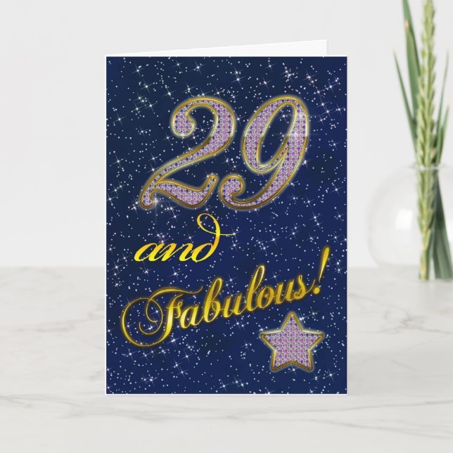 29-årsdagen för någon Fabulous Kort (Framsida)