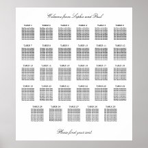 29 Bord Elegant Minimalistisk Placeringsplan