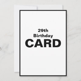 29:e 29:e 29 29-9:e födelsedagen kort