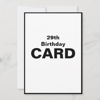29:e 29:e 29 29-9:e födelsedagen kort