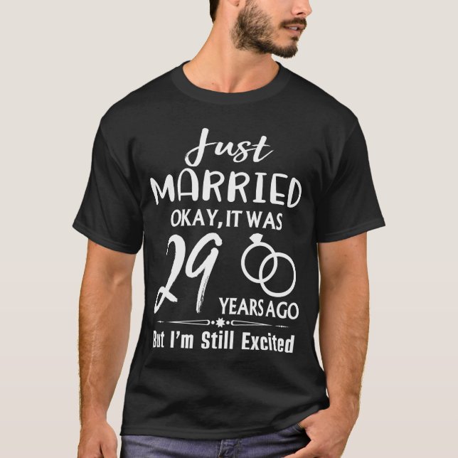 29:e årsdagen för Bröllop, Ny gifta för 29 år seda T Shirt (Framsida)