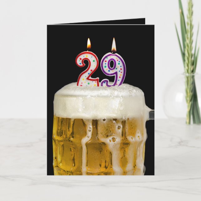 29:e födelsedag Svart Kort (Framsida)