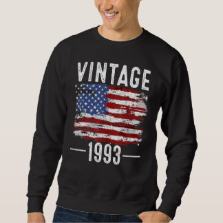 29:e födelsedag USA flagga Vintage Amerikanska Fla Lång Ärmad Tröja
