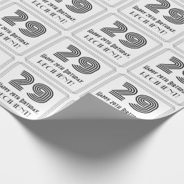 29:e födelsedagen: Art Deco Inspired Stil "29" + N Presentpapper