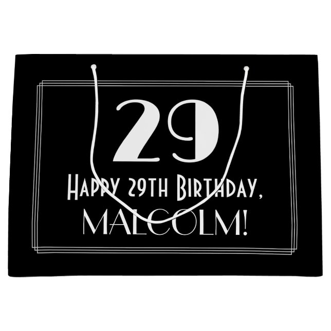 29:e födelsedagen: Art Deco Inspired Stil "29", Na (Framsidan)