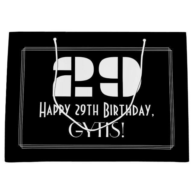 29:e födelsedagen ~ Art Deco Inspired Titta "29" + (Framsidan)