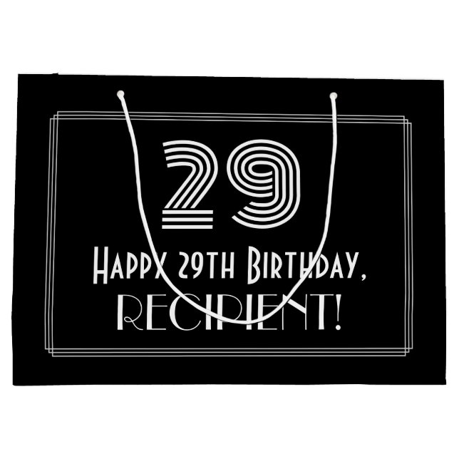 29:e födelsedagen - Art Deco Inspired Titta "29" o (Baksidan)