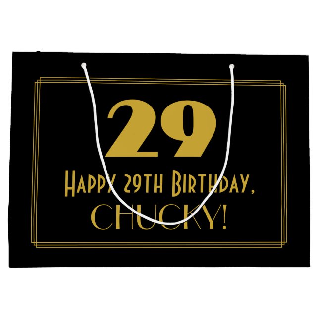 29:e födelsedagen - Art Deco Inspired Titta "29" o (Baksidan)