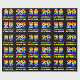 29:e födelsedagen: fetstil, Roligt, enkel, regnbåg Presentpapper