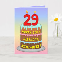 29:e födelsedagen - Roligt Cake & Candles, med ege