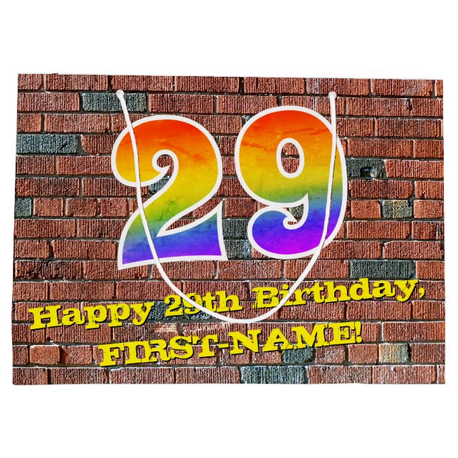 29:e födelsedagen: Roligt, Graffiti-Inspired Rainb (Baksidan)