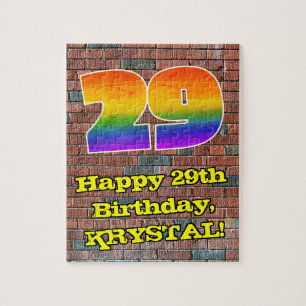 29:e födelsedagen: Roligt Graffiti-Inspired Rainbo Pussel