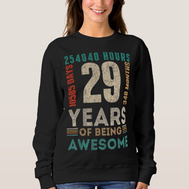 29: e födelsedagstid Dagar Månader 29 ÅRS Bday T Shirt (Framsida)