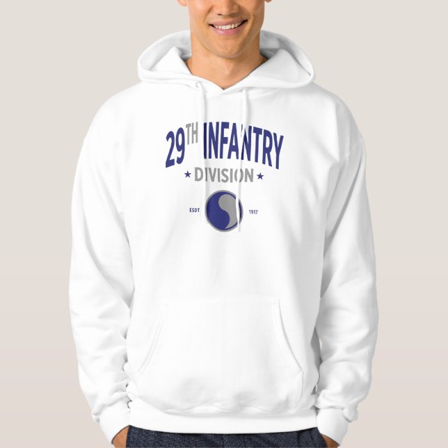 29:e infanteridivisionen "Blue & Grått" Hoodie (Framsida)