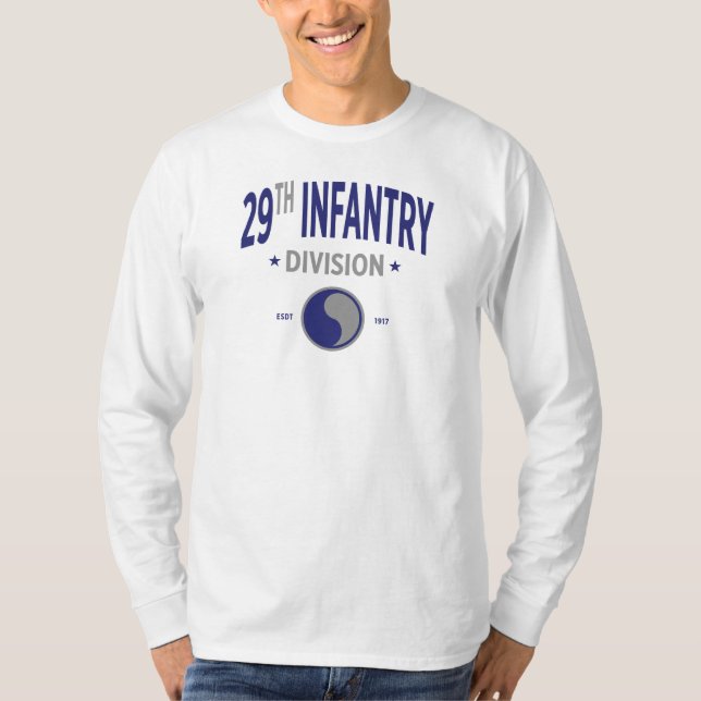 29:e infanteridivisionen USA:s militära Long T Shirt (Framsida)