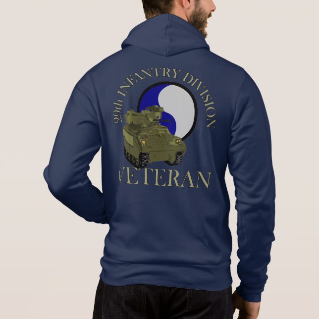 29:e infanteridivisionen Veteran Hoodie T Shirt (Baksida)