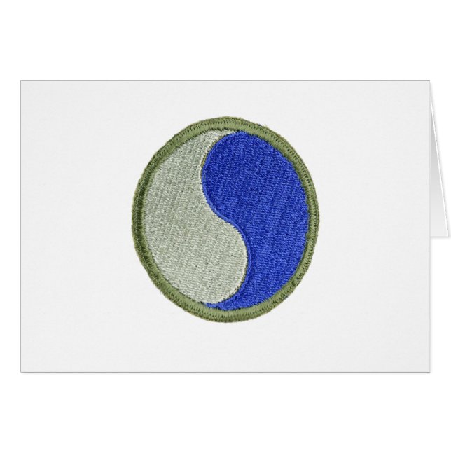 29:e infanteriet hälsningskort (Framsidan Horizontal)