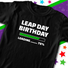 29 feb skottår födelsedag 75% laddar skottdagen t shirt