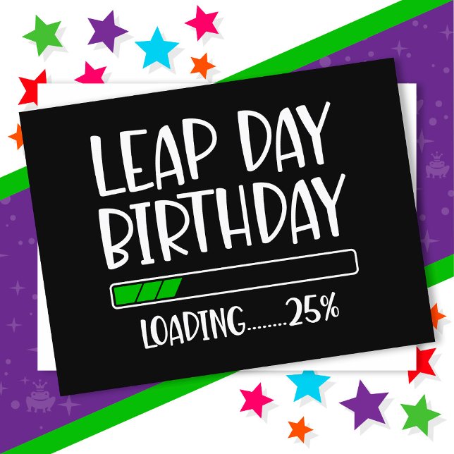 29 feb Skottårsdagen Födelsedag 25% Laddar Skottår Vykort (Skapare uppladdad)