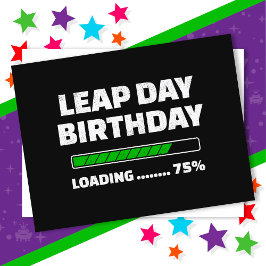 29 feb Skottårsfödelsedag 75% Laddar Skottdagen Vykort