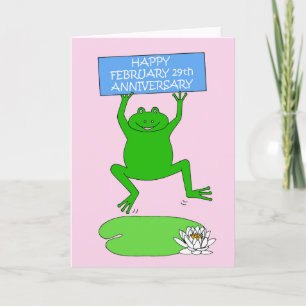 29 februari årsdag Grattis Kort